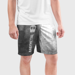 Мужские шорты спортивные Babymetal - grey gradient по-вертикали - фото 2