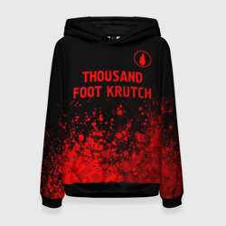 Женская толстовка 3D Thousand Foot Krutch - red gradient посередине