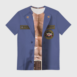 Мужская футболка 3D Форма  пожарного спасателя МЧС 