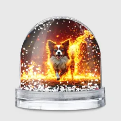 Игрушка Снежный шар Папильон в огне