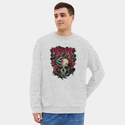 Мужской свитшот oversize без начеса хлопок Пуля для моего Валентина  - фото 2