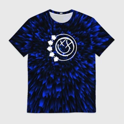 Мужская футболка 3D Blink 182 blue energy