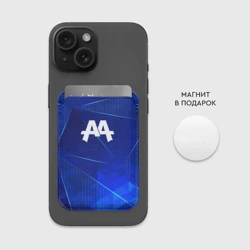 Картхолдер Magsafe магнитный Asking Alexandria blue poly - фото 2