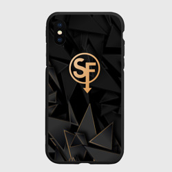 Чехол для iPhone XS Max матовый Sally Face golden poly