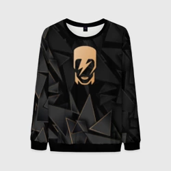 Мужской свитшот 3D David Bowie golden poly