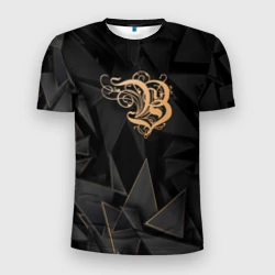 Мужская футболка 3D Slim Burzum golden poly