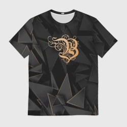 Мужская футболка 3D Burzum golden poly