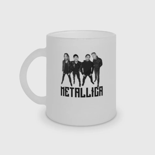 Кружка матовая стеклянная Metallica - cool guys