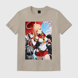 Мужская футболка хлопок Марин Китагава косплей Azur Lane