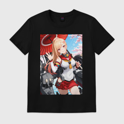 Мужская футболка хлопок Марин Китагава косплей Azur Lane