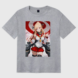 Женская футболка хлопок Oversize Марин Китагава косплей Azur Lane