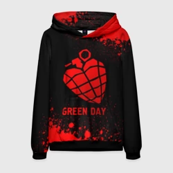 Мужская толстовка 3D Green Day - red gradient