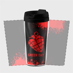 Термокружка-непроливайка Green Day - red gradient - фото 2