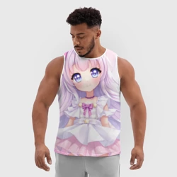 Мужская спортивная майка 3D Аниме в светлых оттенках - фото 2