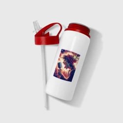 Бутылка для воды с трубочкой Mick Jagger is vocalist of the Rolling Stones - фото 2