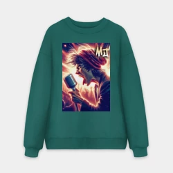 Мужской свитшот oversize без начеса хлопок Mick Jagger is vocalist of the Rolling Stones