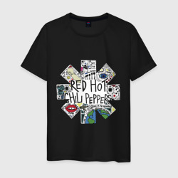 Мужская футболка хлопок RHCP - logo with songs