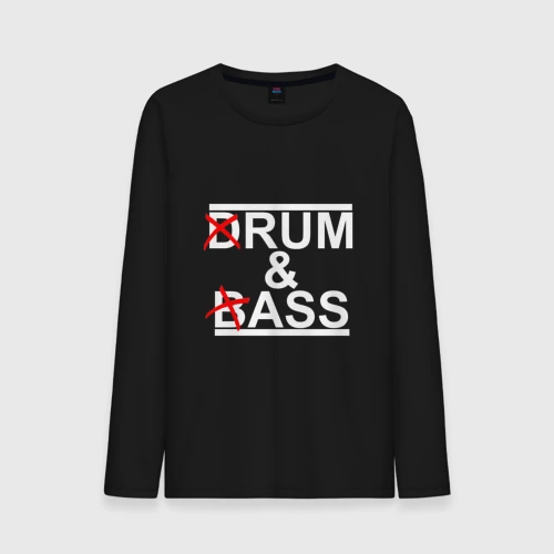 Мужской лонгслив хлопок Drum and bass black