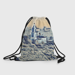 Рюкзак-мешок 3D Храм на фоне современного города