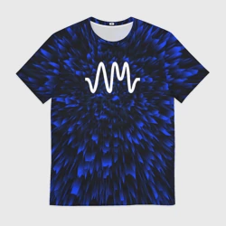 Мужская футболка 3D Arctic Monkeys blue energy