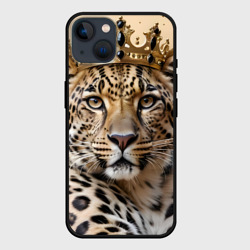 Чехол для iPhone 14 Королевский леопард