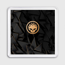 Магнит 55*55 The Offspring golden poly