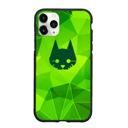 Чехол для iPhone 11 Pro Max матовый Stray green poly