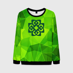 Мужской свитшот 3D Breaking Benjamin green poly