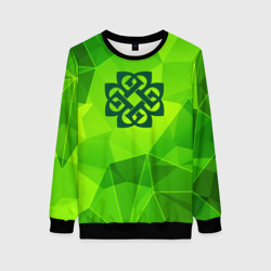 Женский свитшот 3D Breaking Benjamin green poly