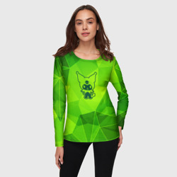 Женский лонгслив 3D Kuromi green poly - фото 2