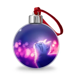 Ёлочный шар Маленький белый котенок