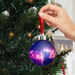 Ёлочный шар Маленький белый котенок - фото 2