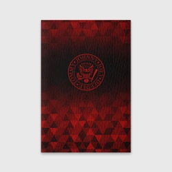 Обложка для паспорта матовая кожа Ramones red poly