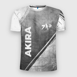 Мужская футболка 3D Slim Akira - grey gradient вертикально