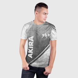 Мужская футболка 3D Slim Akira - grey gradient вертикально - фото 2