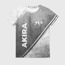 Женская футболка 3D Akira - grey gradient вертикально