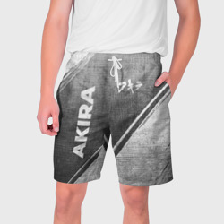 Мужские шорты 3D Akira - grey gradient вертикально