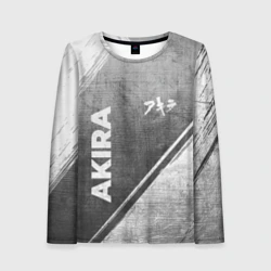 Женский лонгслив 3D Akira - grey gradient вертикально