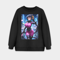 Женский свитшот oversize без начеса хлопок Акэно dxd в форме шпиона