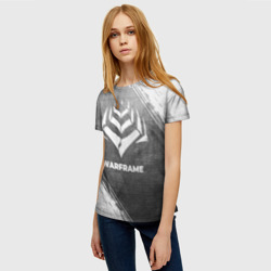 Женская футболка 3D Warframe - grey gradient - фото 2