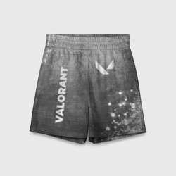 Детские спортивные шорты 3D Valorant - grey gradient вертикально