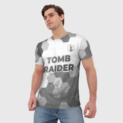 Мужская футболка 3D Tomb Raider - white gradient посередине - фото 2