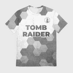 Мужская футболка 3D Tomb Raider - white gradient посередине