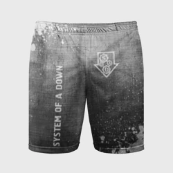 Мужские шорты спортивные System of a Down - grey gradient вертикально