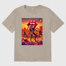 Мужская футболка хлопок Oversize Rolling Stones - outdoor performance