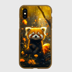 Чехол для iPhone XS Max матовый Умилительная красная панда