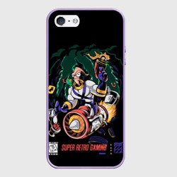 Чехол для iPhone 5/5S матовый Earth worm Jim - super retro gaming