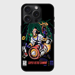 Чехол силиконовый для Apple iPhone 15 Pro матовый Earth worm Jim - super retro gaming