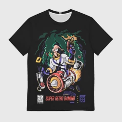 Мужская футболка 3D Earth worm Jim - super retro gaming