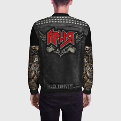 Мужской бомбер 3D Джинсовка  Ария с татуировками викингов  - фото 2